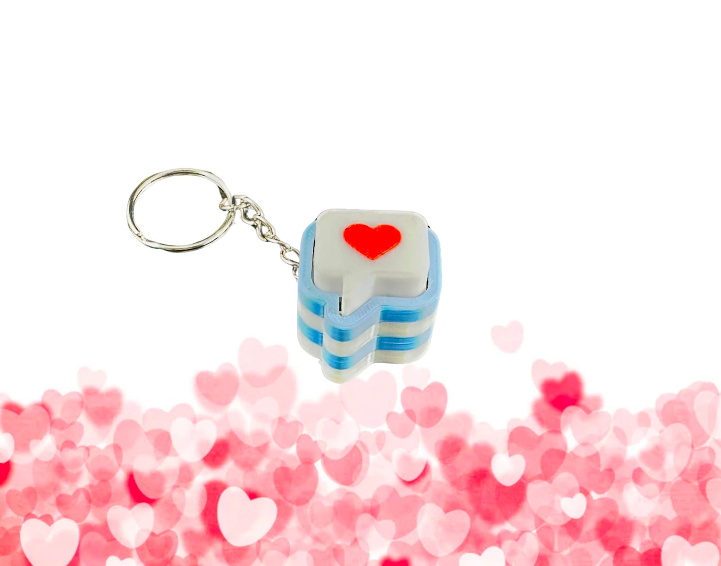 Love Message Fidget Clicker Keychain – Adorable and Fun Heart Keychain for Valentine’s Day