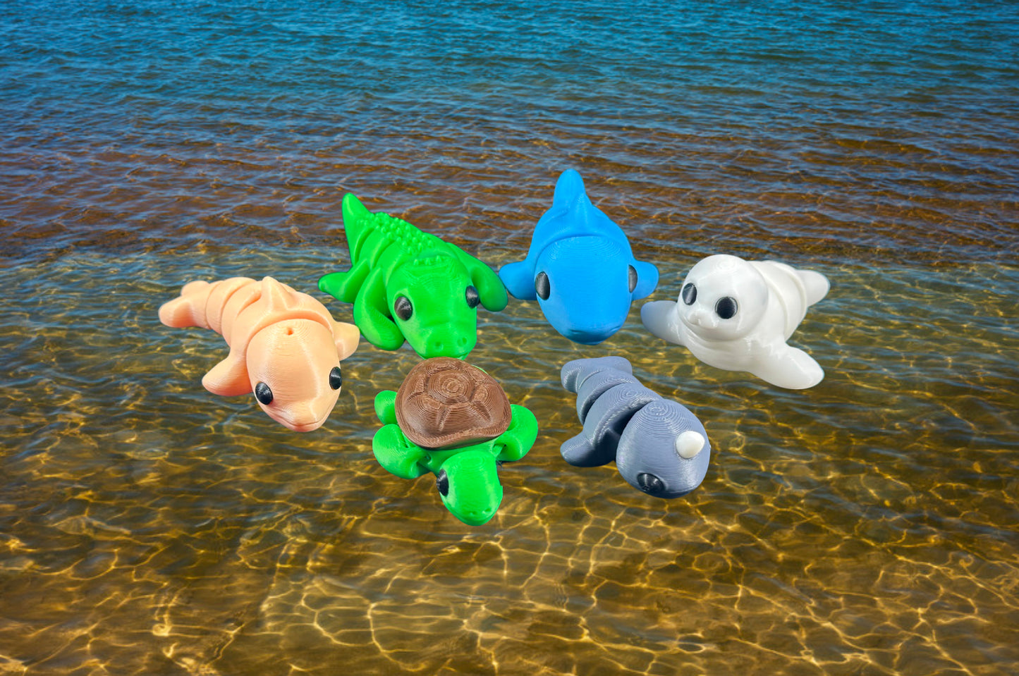 Ocean Buddies Collection | Articulated Fidget Toys (Set of 6)