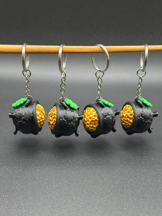 Lucky Pot O' Gold Fidget Clicker – St. Patrick’s Day Themed Keychain! 🍀✨