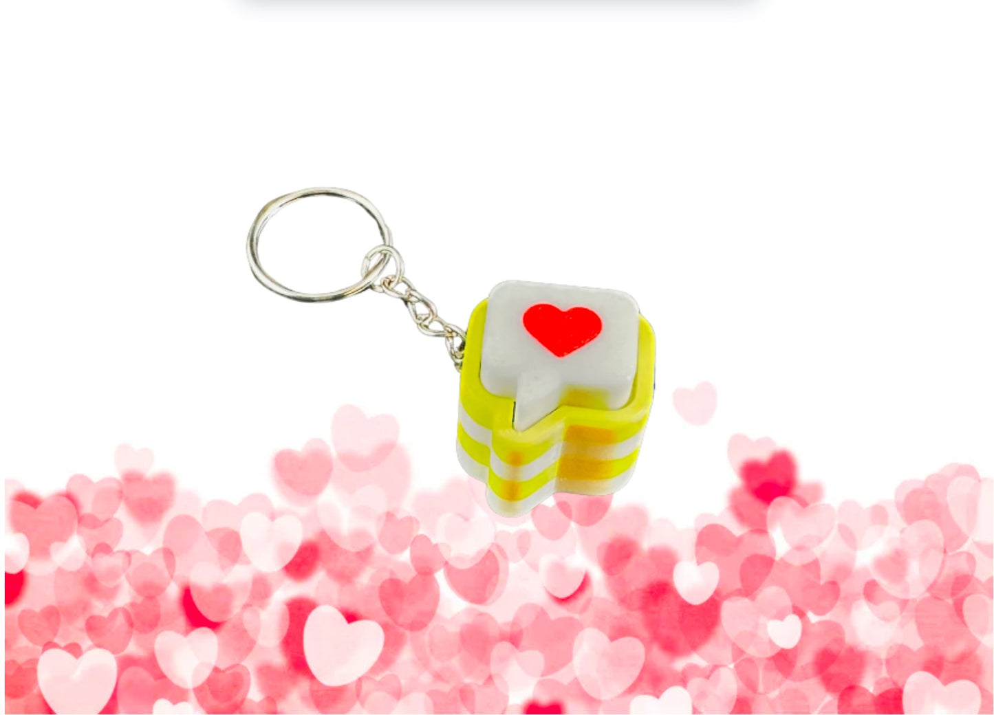 Love Message Fidget Clicker Keychain – Adorable and Fun Heart Keychain for Valentine’s Day